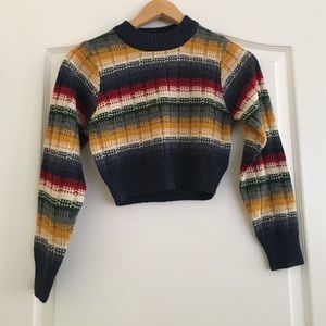 Rainbow Vintage Knit Sweater